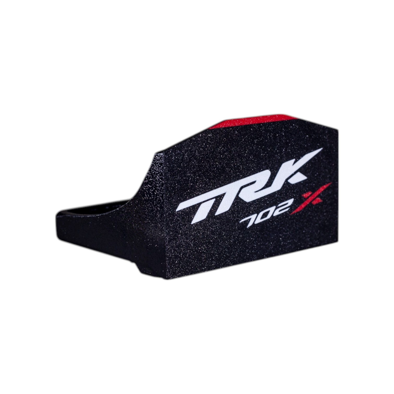 Visiera Parasole Display Tft Benelli Trk 702x Con Particolari Rossi E Scritte Bianche Vista A Sinistra