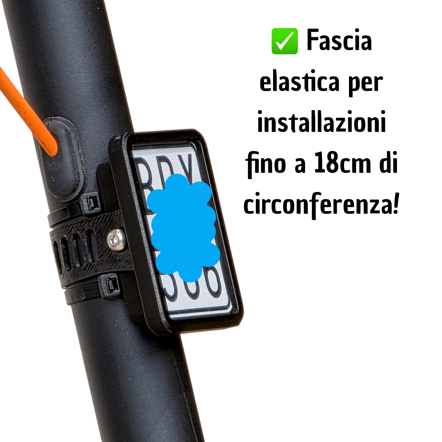 Porta targa trasferibile per monopattino